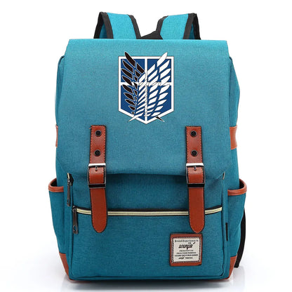 Anime Cartoon Attack on Titan Freedom Wings Buckle Children School bag Teenagers Student Schoolbags Women Bagpack Men Backpack
