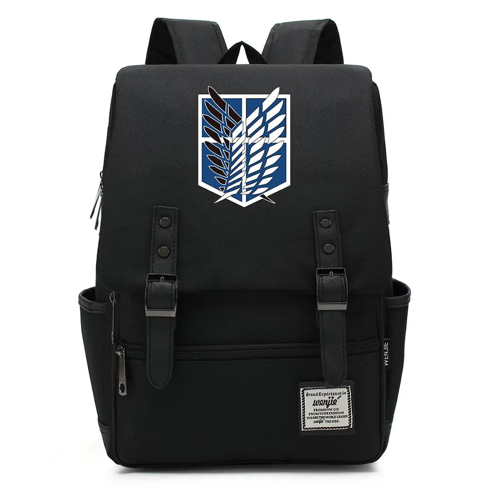 Anime Cartoon Attack on Titan Freedom Wings Buckle Children School bag Teenagers Student Schoolbags Women Bagpack Men Backpack