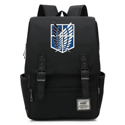 Anime Cartoon Attack on Titan Freedom Wings Buckle Children School bag Teenagers Student Schoolbags Women Bagpack Men Backpack