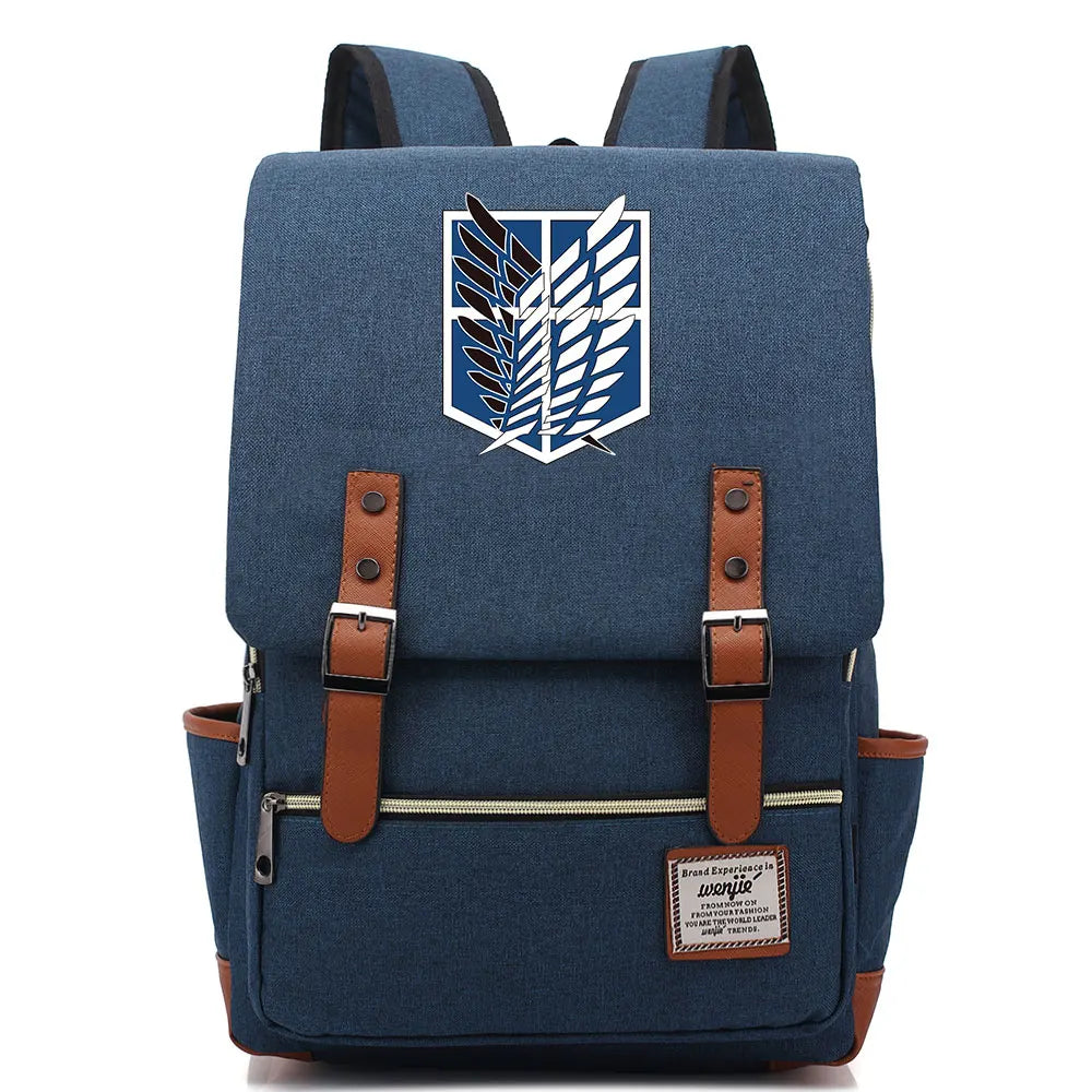 Anime Cartoon Attack on Titan Freedom Wings Buckle Children School bag Teenagers Student Schoolbags Women Bagpack Men Backpack