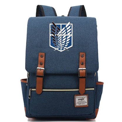 Anime Cartoon Attack on Titan Freedom Wings Buckle Children School bag Teenagers Student Schoolbags Women Bagpack Men Backpack
