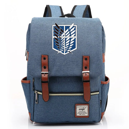 Anime Cartoon Attack on Titan Freedom Wings Buckle Children School bag Teenagers Student Schoolbags Women Bagpack Men Backpack