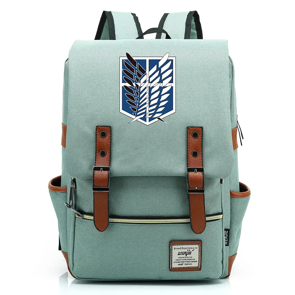 Anime Cartoon Attack on Titan Freedom Wings Buckle Children School bag Teenagers Student Schoolbags Women Bagpack Men Backpack