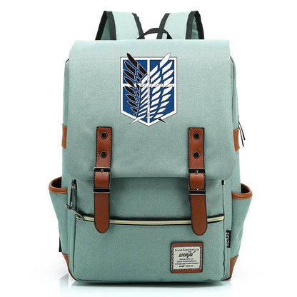 Anime Cartoon Attack on Titan Freedom Wings Buckle Children School bag Teenagers Student Schoolbags Women Bagpack Men Backpack