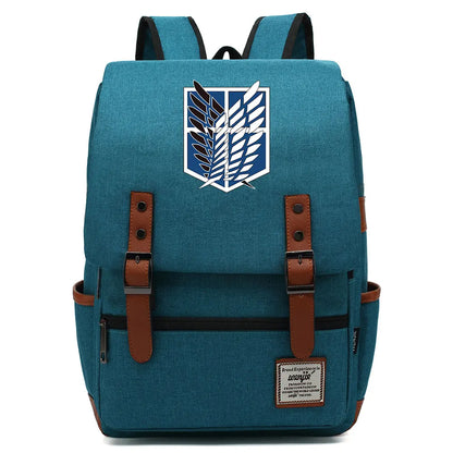 Anime Cartoon Attack on Titan Freedom Wings Buckle Children School bag Teenagers Student Schoolbags Women Bagpack Men Backpack