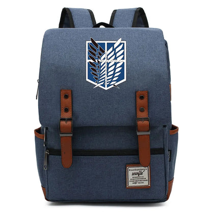 Anime Cartoon Attack on Titan Freedom Wings Buckle Children School bag Teenagers Student Schoolbags Women Bagpack Men Backpack
