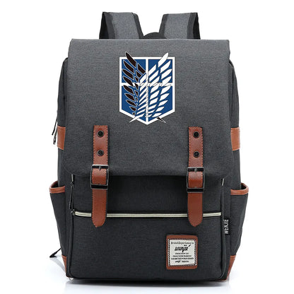 Anime Cartoon Attack on Titan Freedom Wings Buckle Children School bag Teenagers Student Schoolbags Women Bagpack Men Backpack