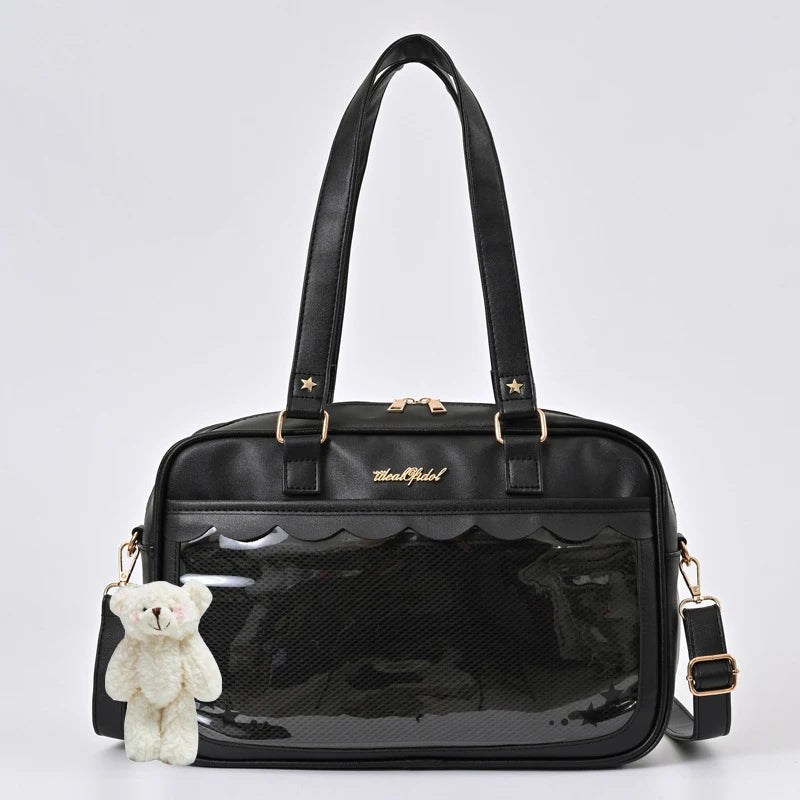 Anime Japan Style Lolita Girl JK Itabag Shoulder Bags Students HandBags Transparent LaptopBags