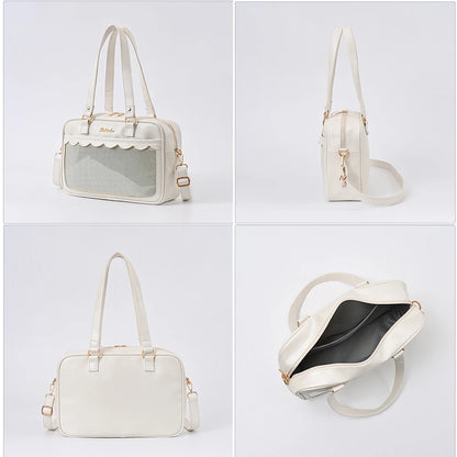 Anime Japan Style Lolita Girl JK Itabag Shoulder Bags Students HandBags Transparent LaptopBags