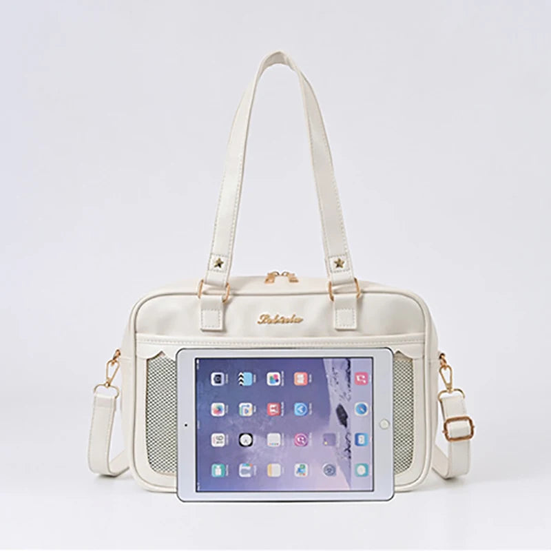 Anime Japan Style Lolita Girl JK Itabag Shoulder Bags Students HandBags Transparent LaptopBags