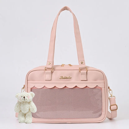 Anime Japan Style Lolita Girl JK Itabag Shoulder Bags Students HandBags Transparent LaptopBags