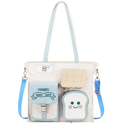 Anime Japan Style Toast Shoulder Bags Girl Lolita JK ItBag Students Bookbags Handbags Tote