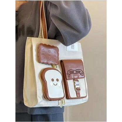 Anime Japan Style Toast Shoulder Bags Girl Lolita JK ItBag Students Bookbags Handbags Tote