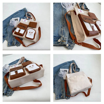 Anime Japan Style Toast Shoulder Bags Girl Lolita JK ItBag Students Bookbags Handbags Tote