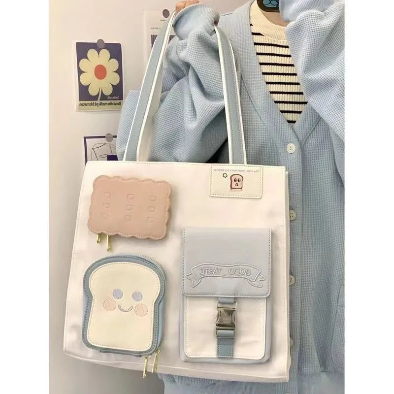 Anime Japan Style Toast Shoulder Bags Girl Lolita JK ItBag Students Bookbags Handbags Tote
