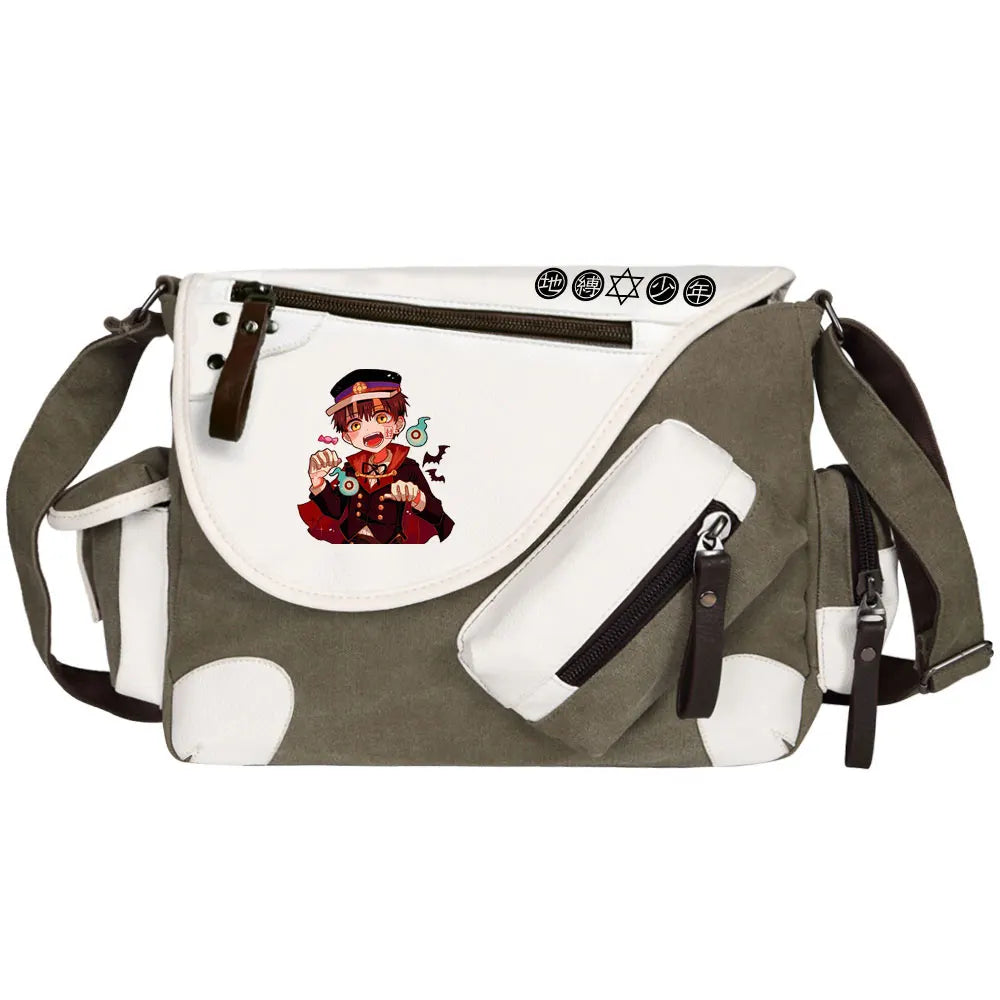 Anime Toilet-Bound Hanako-Kun Prints Men Canvas Travel Shoulder Bag Women Messenger Bags Satchels Cross Body Bag Kids Schoolbag