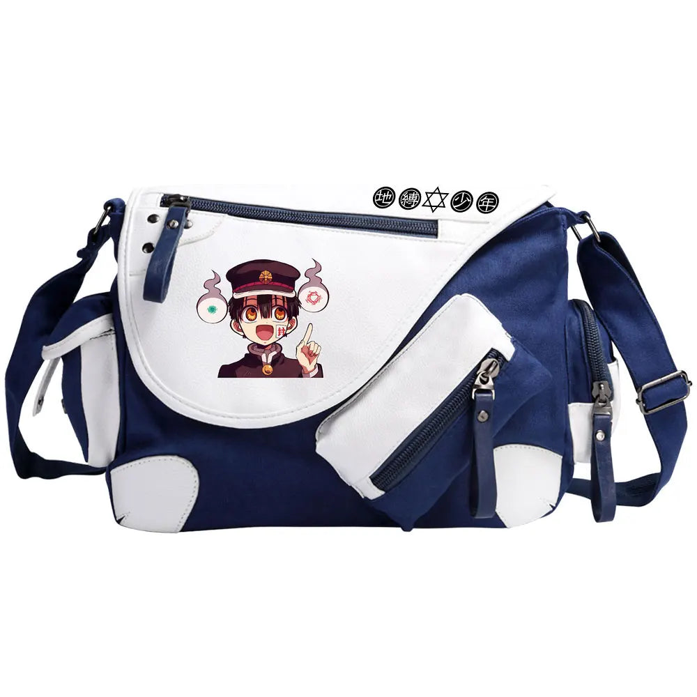 Anime Toilet-Bound Hanako-Kun Prints Men Canvas Travel Shoulder Bag Women Messenger Bags Satchels Cross Body Bag Kids Schoolbag
