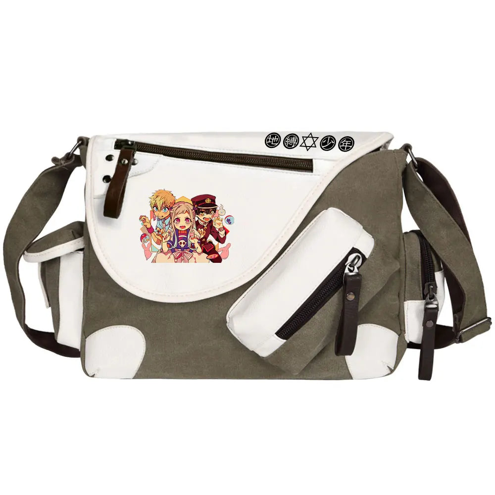 Anime Toilet-Bound Hanako-Kun Prints Men Canvas Travel Shoulder Bag Women Messenger Bags Satchels Cross Body Bag Kids Schoolbag