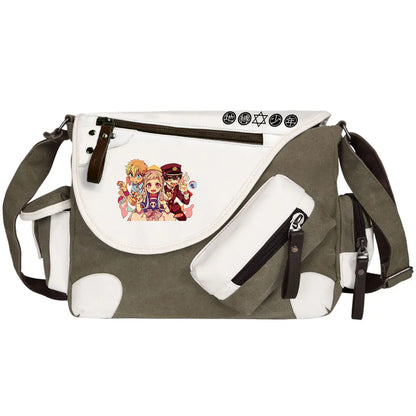Anime Toilet-Bound Hanako-Kun Prints Men Canvas Travel Shoulder Bag Women Messenger Bags Satchels Cross Body Bag Kids Schoolbag