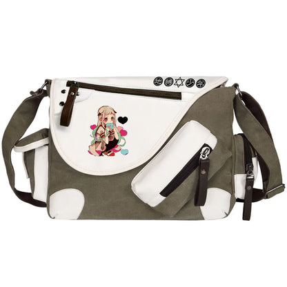 Anime Toilet-Bound Hanako-Kun Prints Men Canvas Travel Shoulder Bag Women Messenger Bags Satchels Cross Body Bag Kids Schoolbag