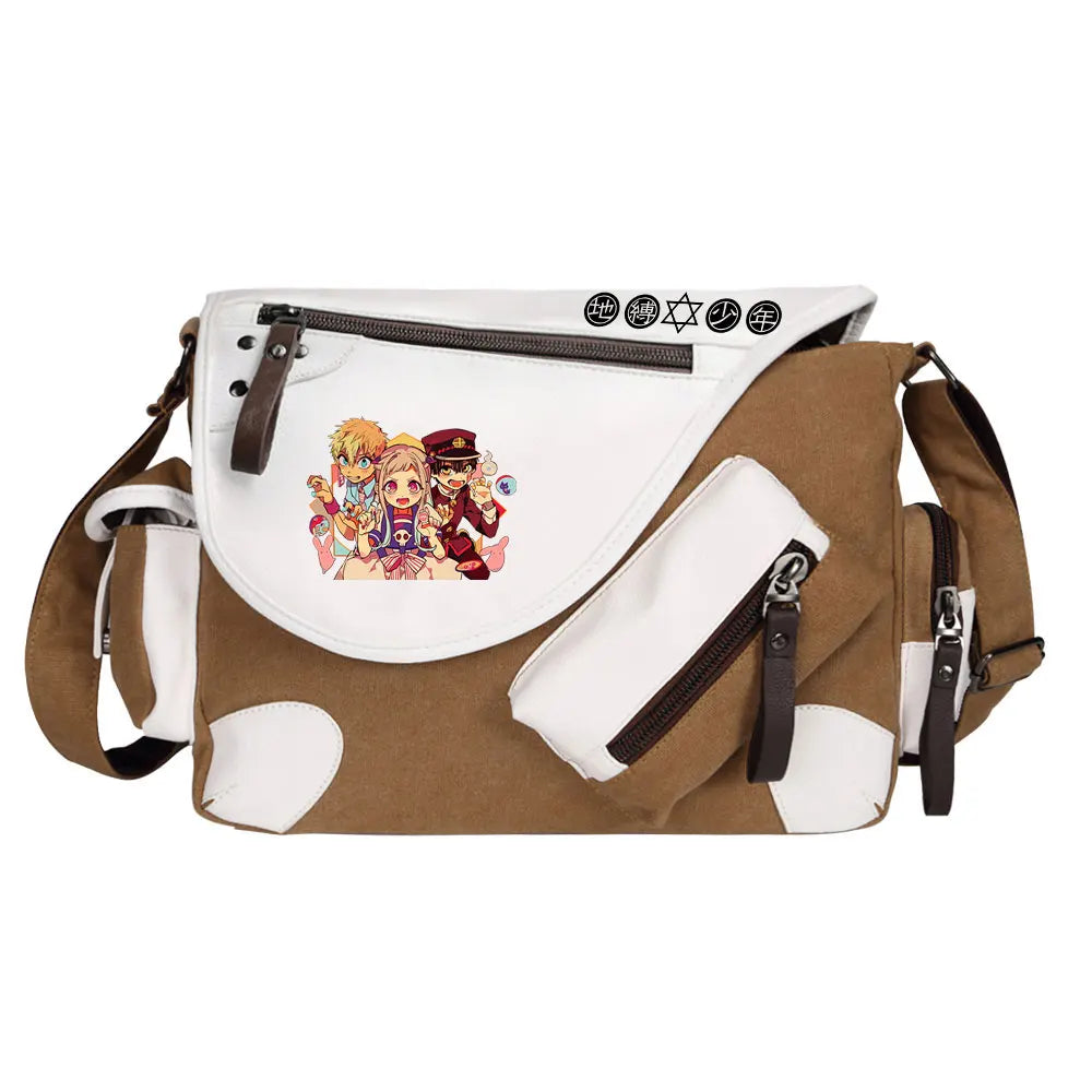Anime Toilet-Bound Hanako-Kun Prints Men Canvas Travel Shoulder Bag Women Messenger Bags Satchels Cross Body Bag Kids Schoolbag