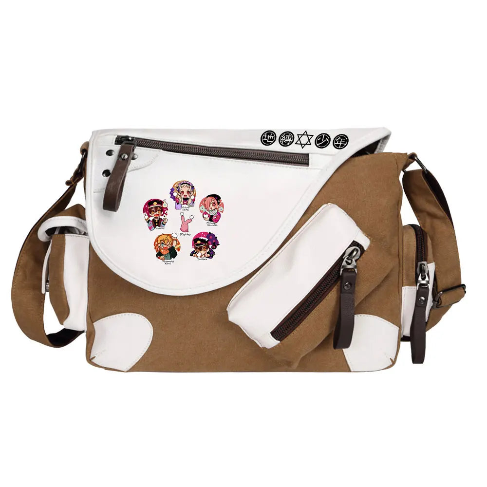 Anime Toilet-Bound Hanako-Kun Prints Men Canvas Travel Shoulder Bag Women Messenger Bags Satchels Cross Body Bag Kids Schoolbag