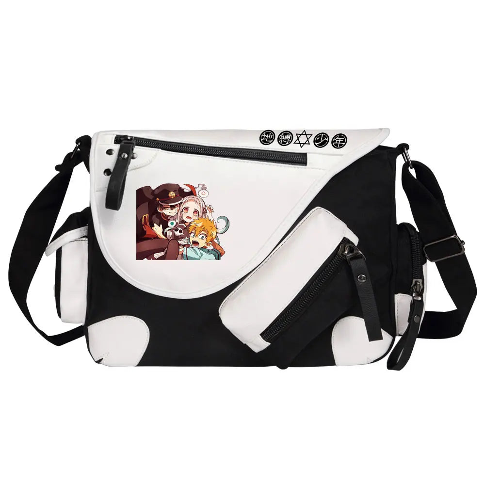 Anime Toilet-Bound Hanako-Kun Prints Men Canvas Travel Shoulder Bag Women Messenger Bags Satchels Cross Body Bag Kids Schoolbag