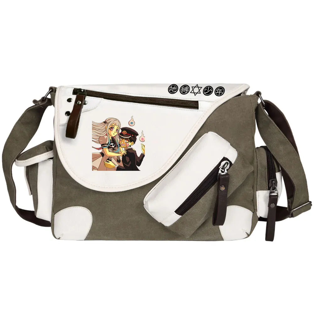 Anime Toilet-Bound Hanako-Kun Prints Men Canvas Travel Shoulder Bag Women Messenger Bags Satchels Cross Body Bag Kids Schoolbag