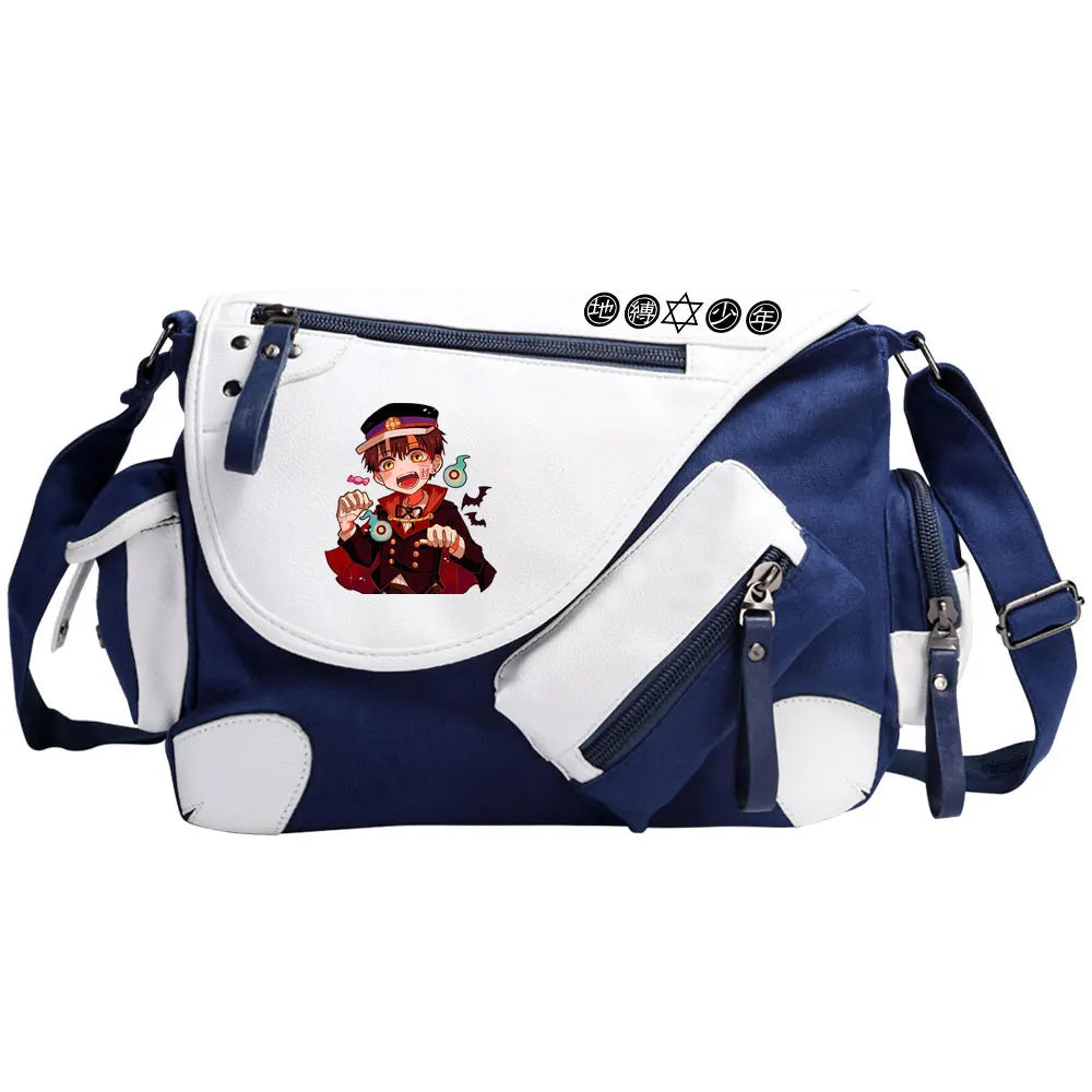 Anime Toilet-Bound Hanako-Kun Prints Men Canvas Travel Shoulder Bag Women Messenger Bags Satchels Cross Body Bag Kids Schoolbag