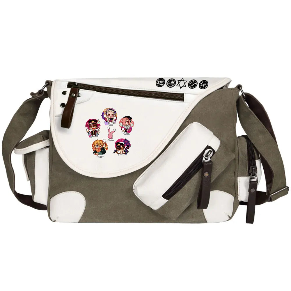 Anime Toilet-Bound Hanako-Kun Prints Men Canvas Travel Shoulder Bag Women Messenger Bags Satchels Cross Body Bag Kids Schoolbag