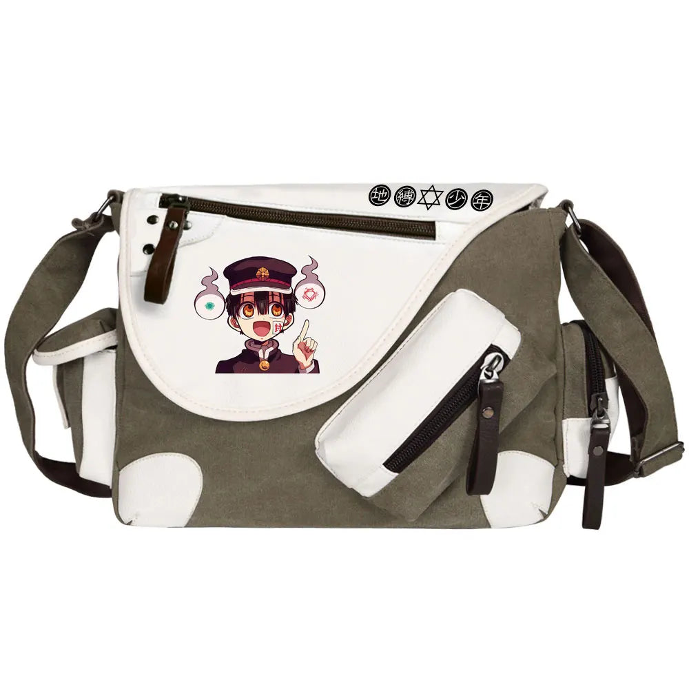 Anime Toilet-Bound Hanako-Kun Prints Men Canvas Travel Shoulder Bag Women Messenger Bags Satchels Cross Body Bag Kids Schoolbag