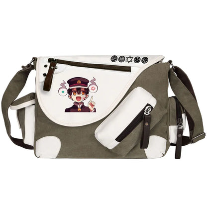 Anime Toilet-Bound Hanako-Kun Prints Men Canvas Travel Shoulder Bag Women Messenger Bags Satchels Cross Body Bag Kids Schoolbag