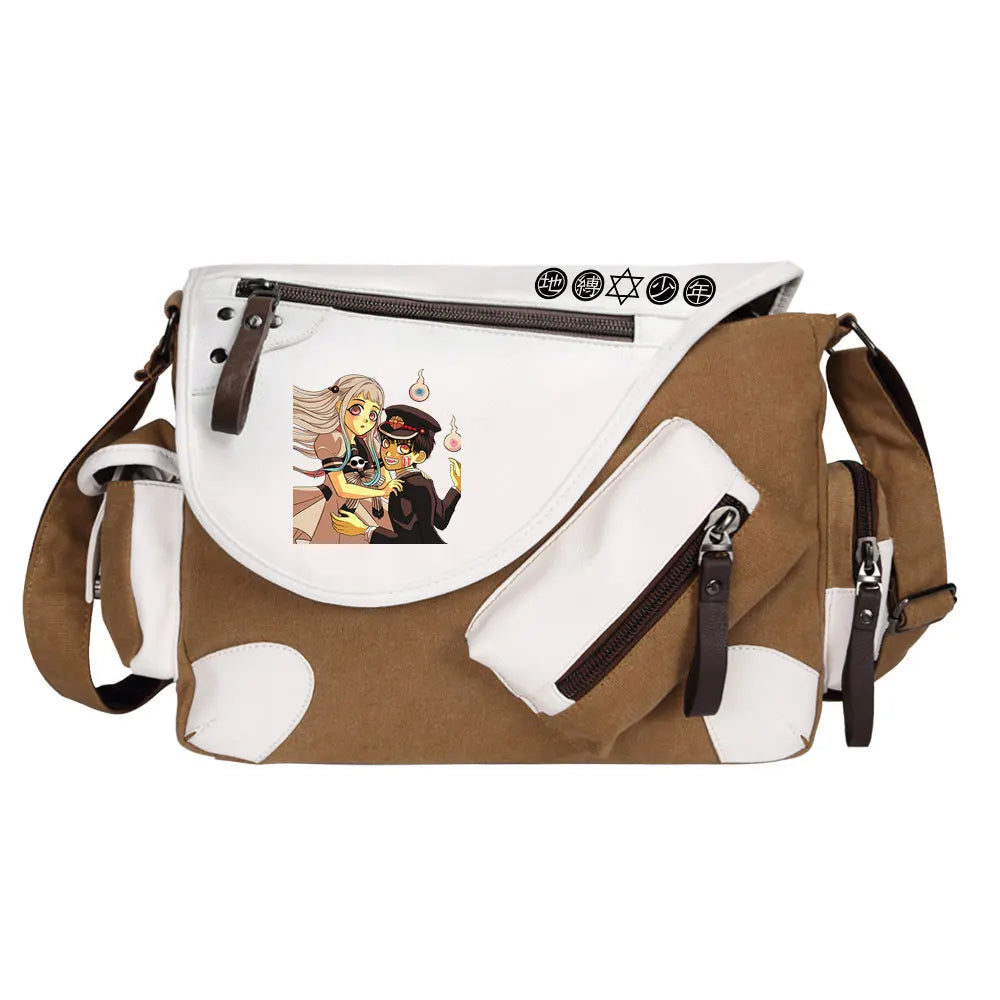 Anime Toilet-Bound Hanako-Kun Prints Men Canvas Travel Shoulder Bag Women Messenger Bags Satchels Cross Body Bag Kids Schoolbag