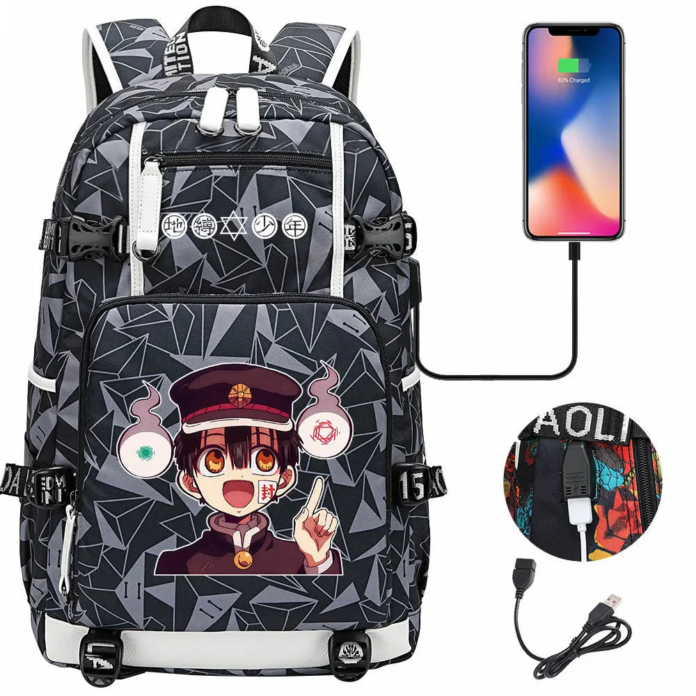 Anime USB Boy Girl Book School Bags - Thumbnail 2