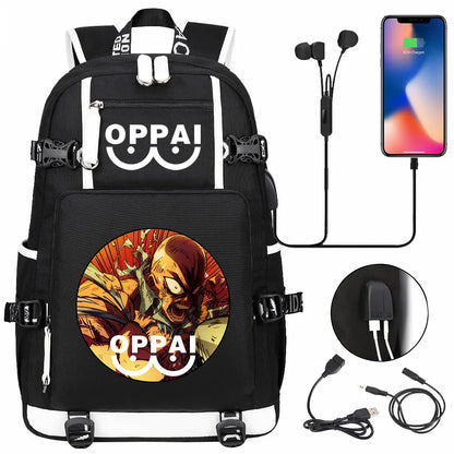 Anime USB Large Capacity Teenagers Schoolbags Women Men One Punch Man Laptop Travel Backpack Girls Boys Kids School Book Bags
