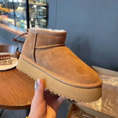 Ankle Boots Platform Ultra Men Boot Designer Fur Winter Booties Luxury Warm Mini Australian Leather For Women Boots Real