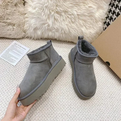 Ankle Boots Platform Ultra Men Boot Designer Fur Winter Booties Luxury Warm Mini Australian Leather For Women Boots Real