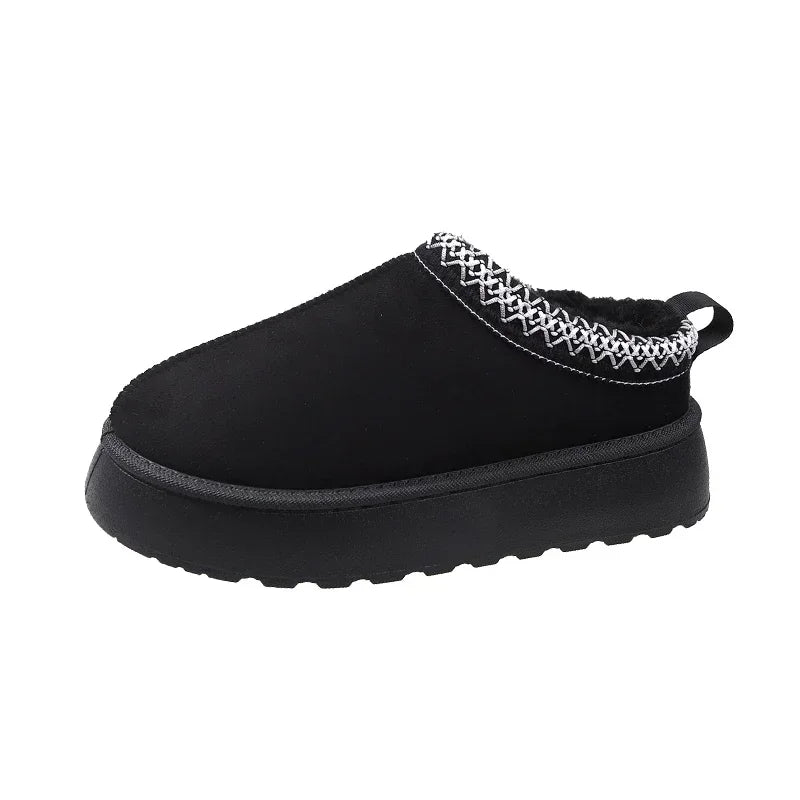 Ankle Flats Platform Women Snow Boots Suede Plush Warm Casual Shoes 2023 Winter New Thick Goth Fashion Shoes Chelsea Women Boots