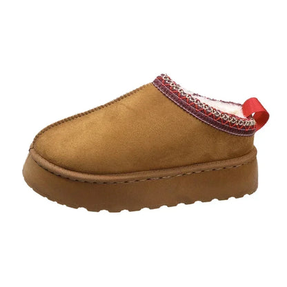 Ankle Flats Platform Women Snow Boots Suede Plush Warm Casual Shoes 2023 Winter New Thick Goth Fashion Shoes Chelsea Women Boots