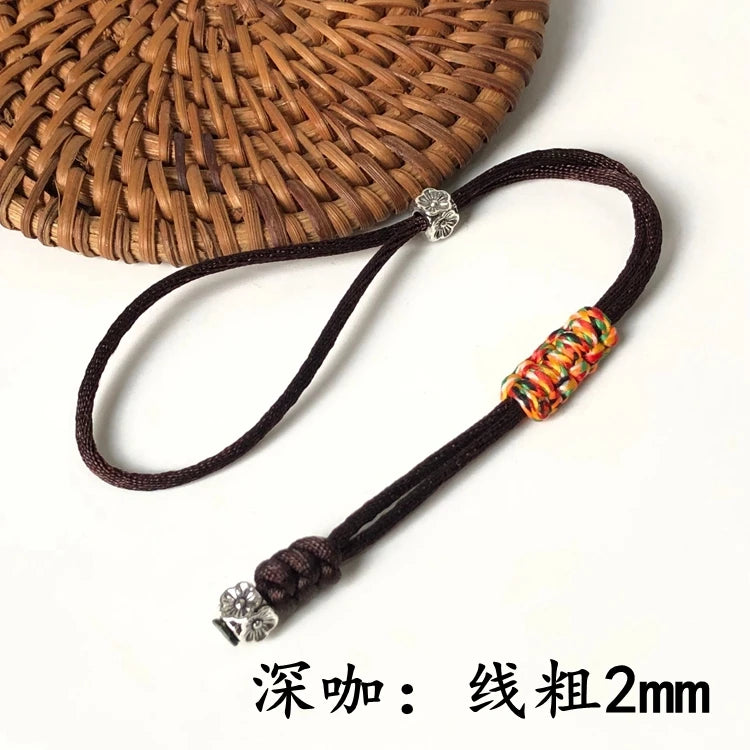 Anti Drop Rope Tied Tea Pot Lid, Hand Woven Tea Set Accessories, Purple Sand