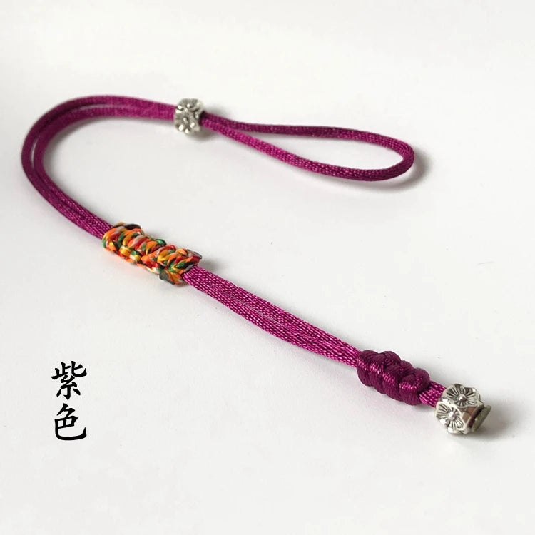 Anti Drop Rope Tied Tea Pot Lid, Hand Woven Tea Set Accessories, Purple Sand