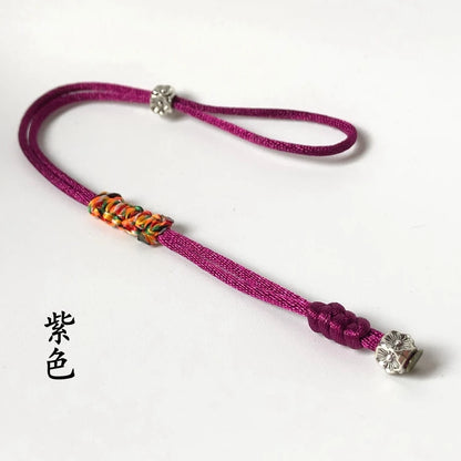 Anti Drop Rope Tied Tea Pot Lid, Hand Woven Tea Set Accessories, Purple Sand