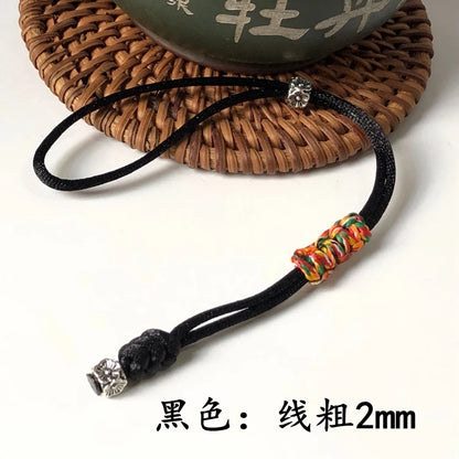 Anti Drop Rope Tied Tea Pot Lid, Hand Woven Tea Set Accessories, Purple Sand