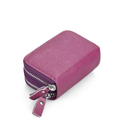 Anti Magnetic RFID Cow Leather Card Bag Multi-function Coin Wallet