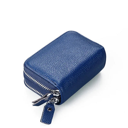Anti Magnetic RFID Cow Leather Card Bag Multi-function Coin Wallet