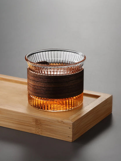 Anti Scalding Heat Insulation Glass Cup, Single Master Cup, Heat-Resistant Small Tea Cup, Thickened Kungfu Tea Cup, Drinking Cup