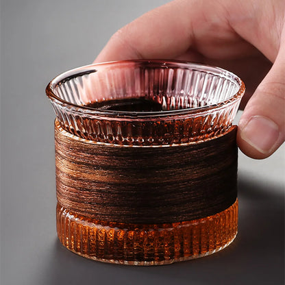 Anti Scalding Heat Insulation Glass Cup, Single Master Cup, Heat-Resistant Small Tea Cup, Thickened Kungfu Tea Cup, Drinking Cup