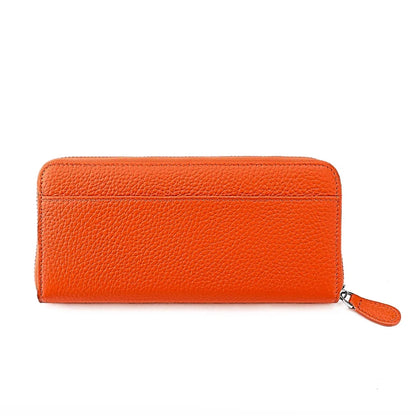 Anti Theft Brush Genuine Leather Ladies Long Purse Card RFID Hand Bag Zipper Wallet