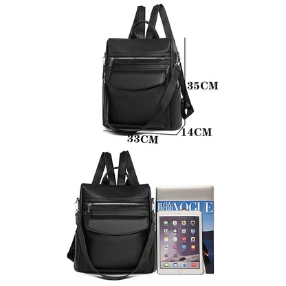 Anti Theft Travel Backpack Large Capacity School Bags For Teenage Girls Mochila 2024 New High Quality PU Leather Women Backpack