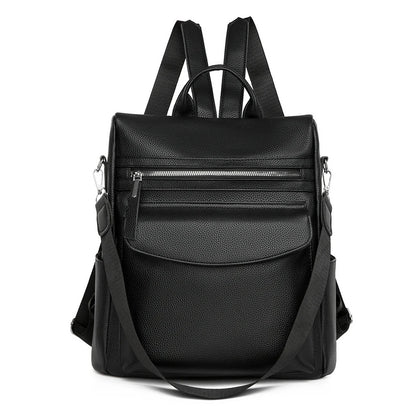 Anti Theft Travel Backpack Large Capacity School Bags For Teenage Girls Mochila 2024 New High Quality PU Leather Women Backpack